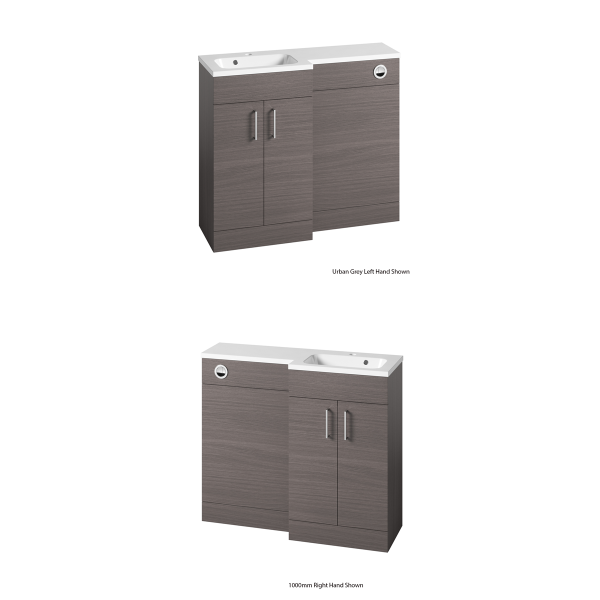 Nexus 1000mm Urban Grey Fitted Furniture Set (Left & Right Hand Options)