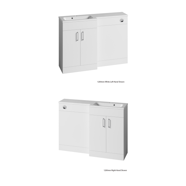 Nexus 1200mm Gloss White Fitted Furniture Set (Left & Right Hand Options)