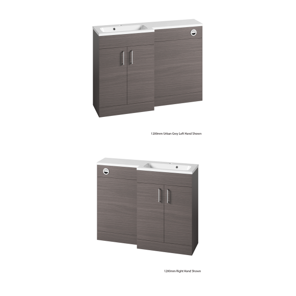 Nexus 1200mm Urban Grey Fitted Furniture Set (Left & Right Hand Options)