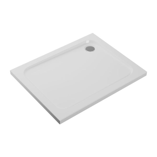 //2Go 45mm Low Profile 1000x760mm Rectangular Tray & Waste - White