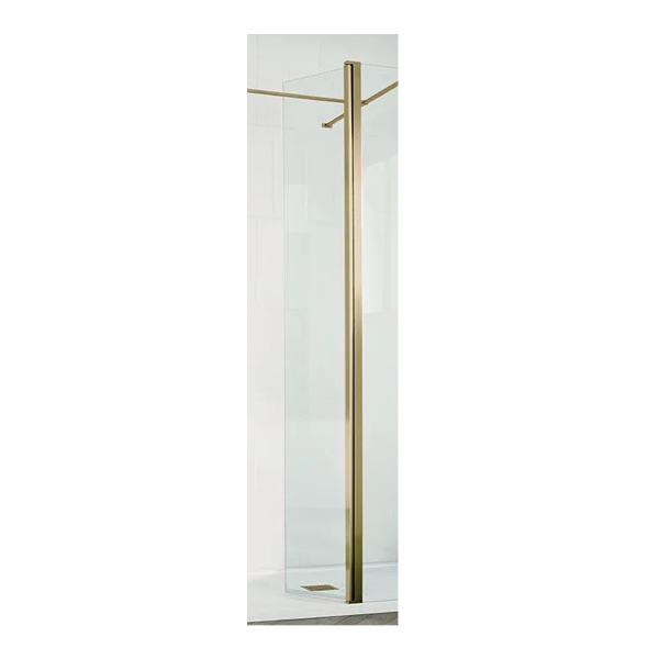 Lily Casa 8mm Brushed Brass Profile Wetroom Flipper Panel 300mm Wide