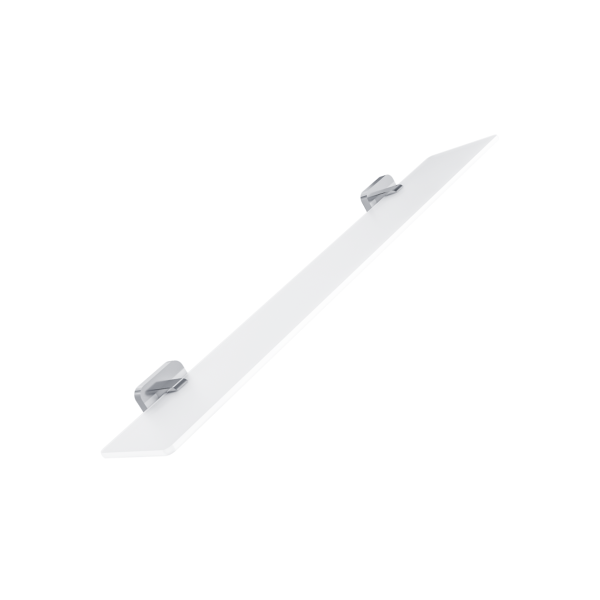 Asti Chrome Glass Shelf 600mm x 128mm