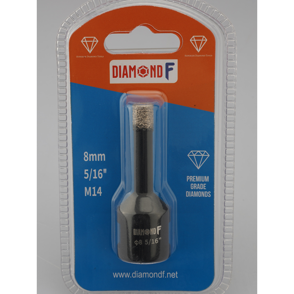 Diamond ‘F’ Grinder M14 8mm Drill Bits