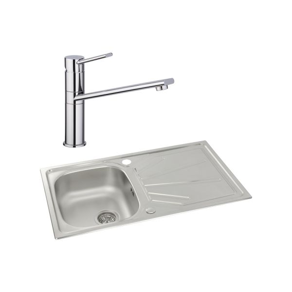 Abode Trydent 1B Inset St/Steel Sink & Specto Tap Pack