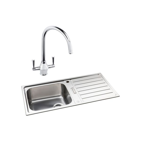 Abode Neron 1B Inset St/Steel Sink & Astral Tap Pack