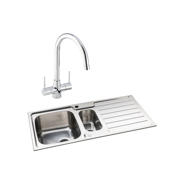 Abode Neron 1.5B Inset St/Steel Sink & Nexa Tap Pack