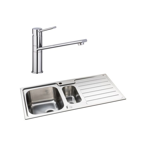 Abode Neron 1.5B Inset St/Steel Sink & Specto Tap Pack