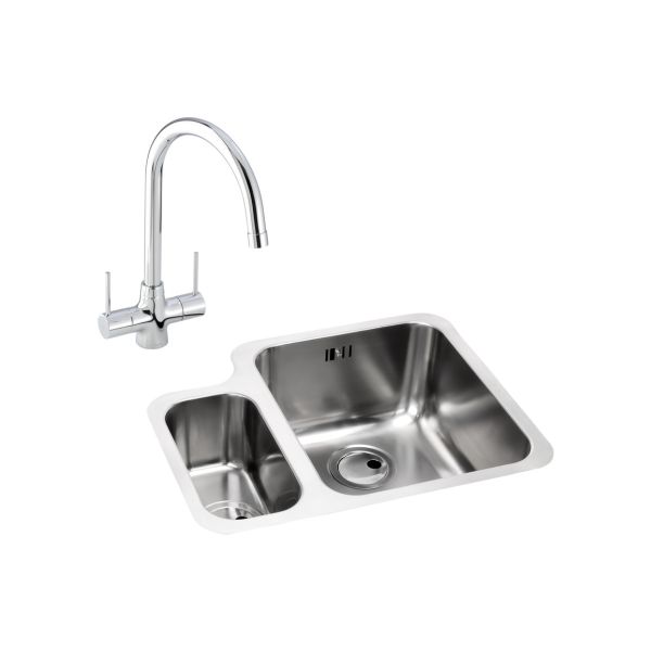 Abode Matrix 1.5B RHMB Undermount St/Steel Sink & Nexa Tap Pack