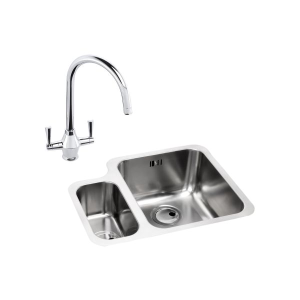 Abode Matrix 1.5B RHMB Undermount St/Steel Sink & Astral Tap Pack
