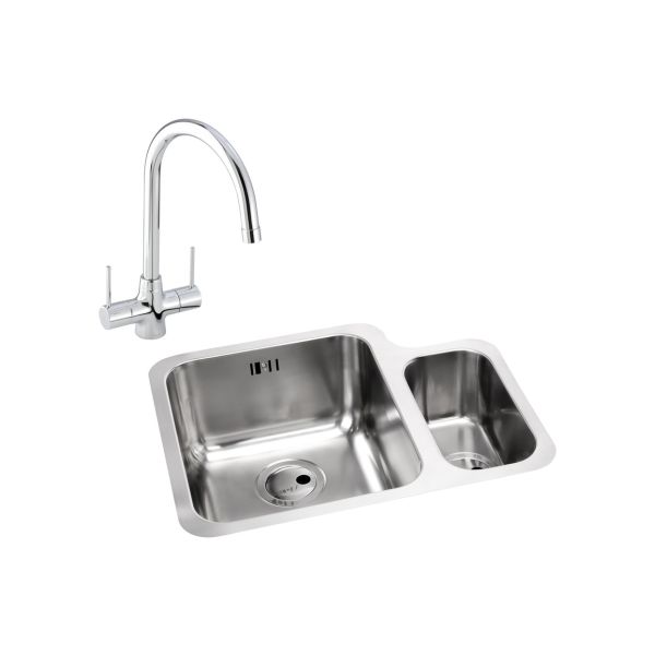 Abode Matrix 1.5B LHMB Undermount St/Steel Sink & Nexa Tap Pack
