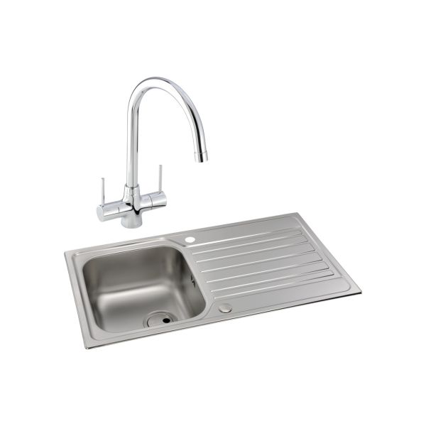 Abode Connekt 1B Inset St/Steel Sink & Nexa Tap Pack