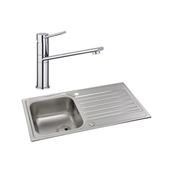Abode Connekt 1B Inset St/Steel Sink & Specto Tap Pack