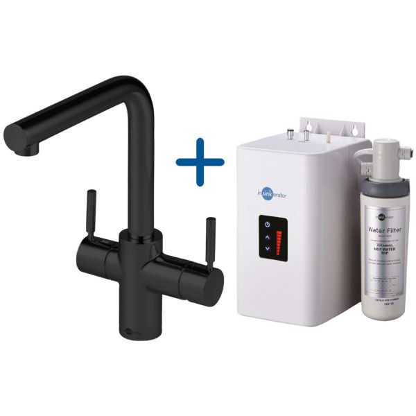 InSinkErator 3N1 L Shape Tap  Neo Tank & Filter Pack - Velvet Black
