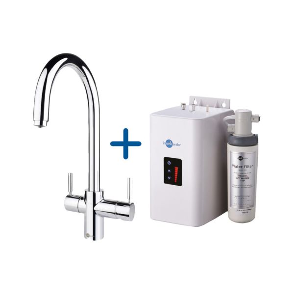 InSinkErator 3N1 J Shape Tap  Neo Tank & Filter Pack - Chrome