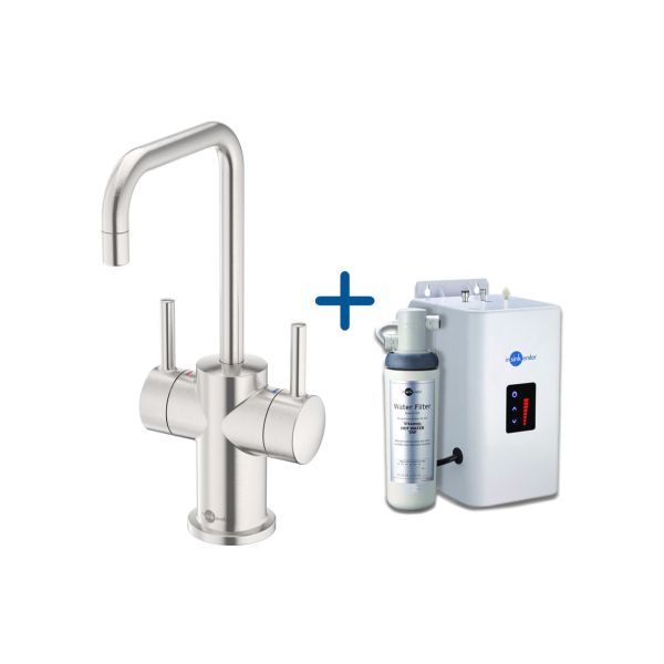 InSinkErator FHC3020 Hot/Cold Water Mixer Tap & Neo Tank - Brushed Steel