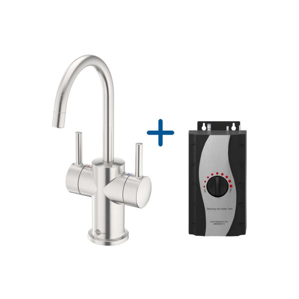 InSinkErator FHC3010 Hot/Cold Water Mixer Tap & Standard Tank - Brushed Steel