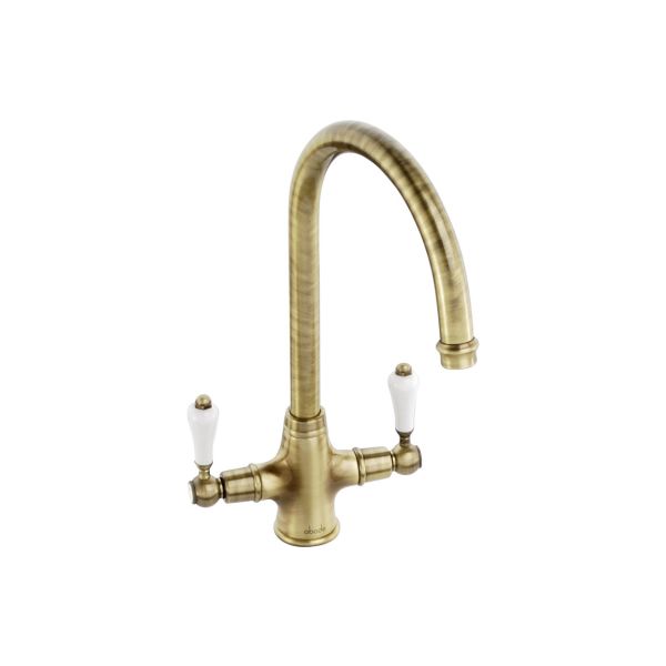 Abode Ludlow Monobloc Mixer Tap - Antique Brass