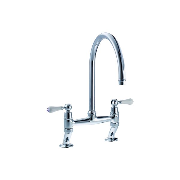 Abode Ludlow Bridge Mixer Tap - Chrome