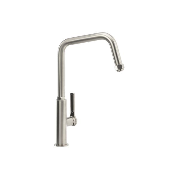 Abode Hex Single Lever Mixer Tap - Brushed Nickel