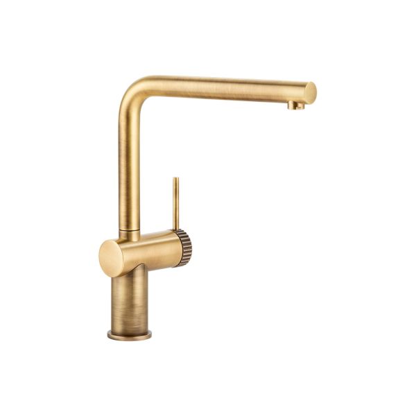 Abode Fraction Single Lever Mixer Tap - Antique Brass