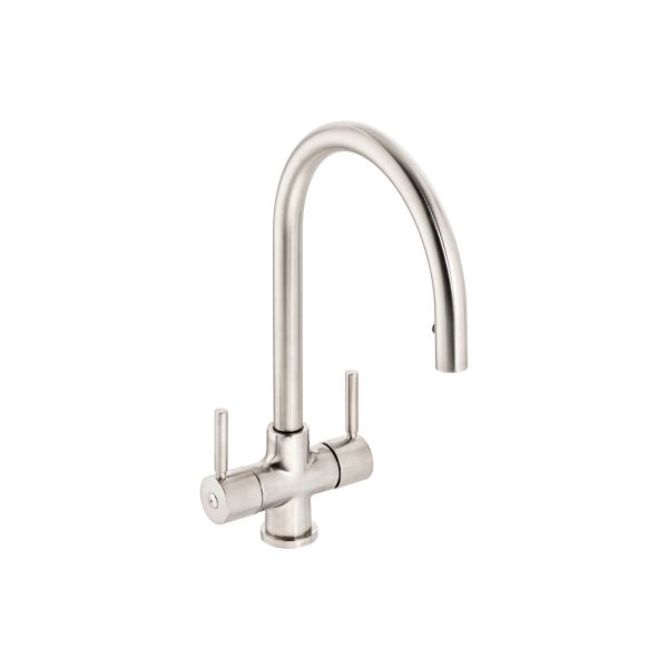 Abode Zest Monobloc Pull-Out Mixer Tap - Brushed Nickel