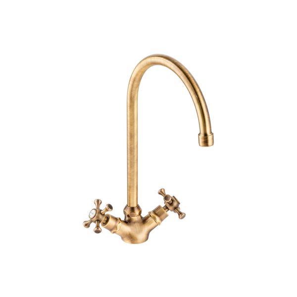 Abode Burford Monobloc Mixer Tap - Antique Brass