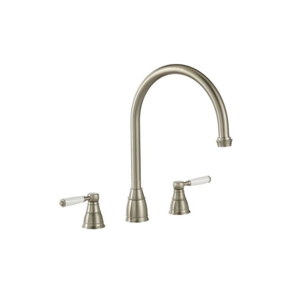 Abode Oxbury 3 Part Mixer Tap - Brushed Nickel