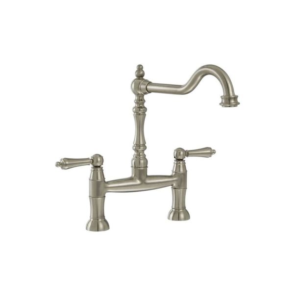 Abode Mayenne Bridge Mixer Tap - Brushed Nickel