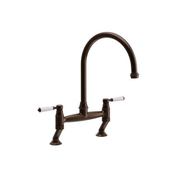 Abode Oxbury Bridge Mixer Tap - Dark Bronze