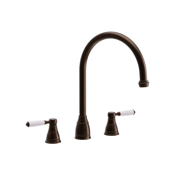Abode Oxbury 3 Part Mixer Tap - Dark Bronze