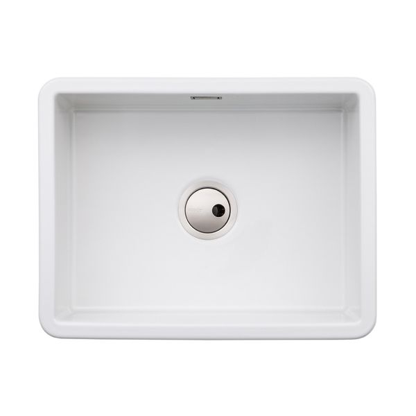 Abode Sandon Large 1B Ceramic Undermount/Inset Sink - White