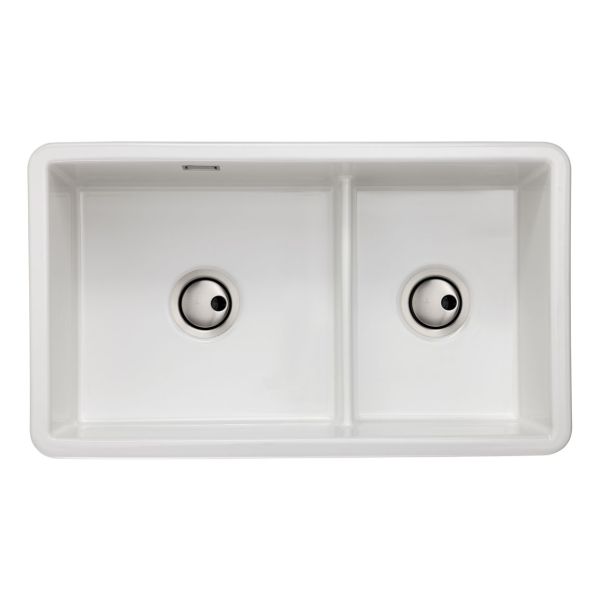 Abode Sandon 1.75B Ceramic Undermount/Inset Sink - White
