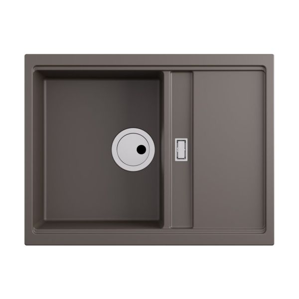 Abode Synchronist Compact 1.25B & Drainer Inset/Undermount Sink - Taupe