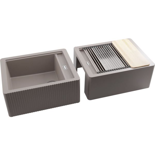 Abode Optima 1.25B Granite Belfast Sink - Taupe