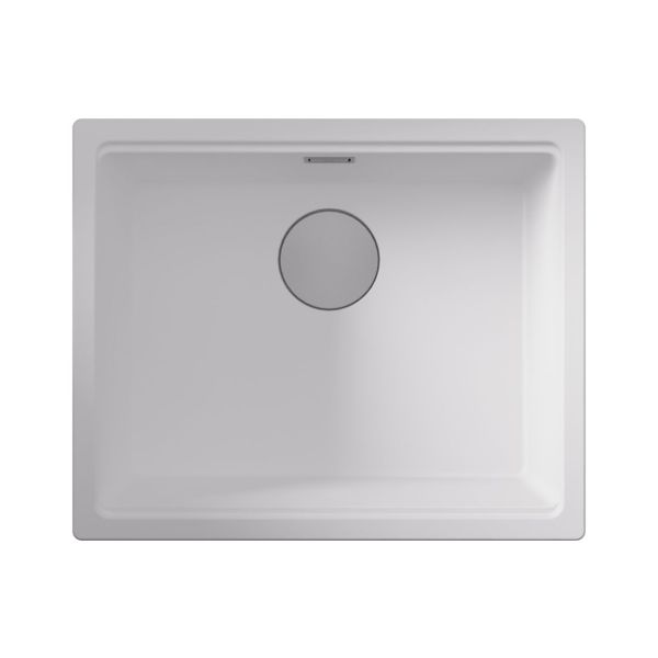 Abode Linaro 60cm 1B Granite Inset/Undermount Sink - Pure White