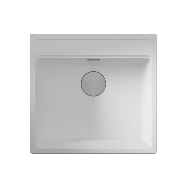 Abode Linaro 60cm 1B Granite Inset/Undermount Sink w/Tapledge - Pure White