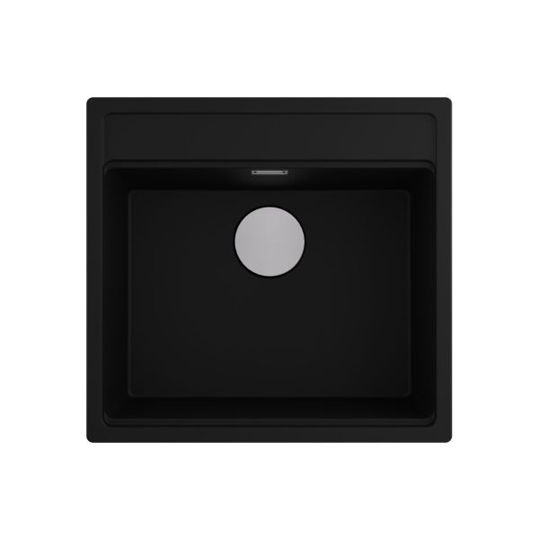 Abode Linaro 60cm 1B Granite Inset/Undermount Sink w/Tapledge - Pure Black