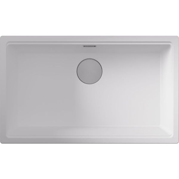 Abode Linaro 80cm 1B Granite Inset/Undermount Sink - Pure White