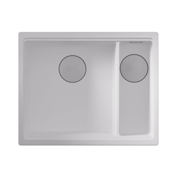 Abode Linaro 60cm 1.5B Granite Inset/Undermount Sink - Pure White