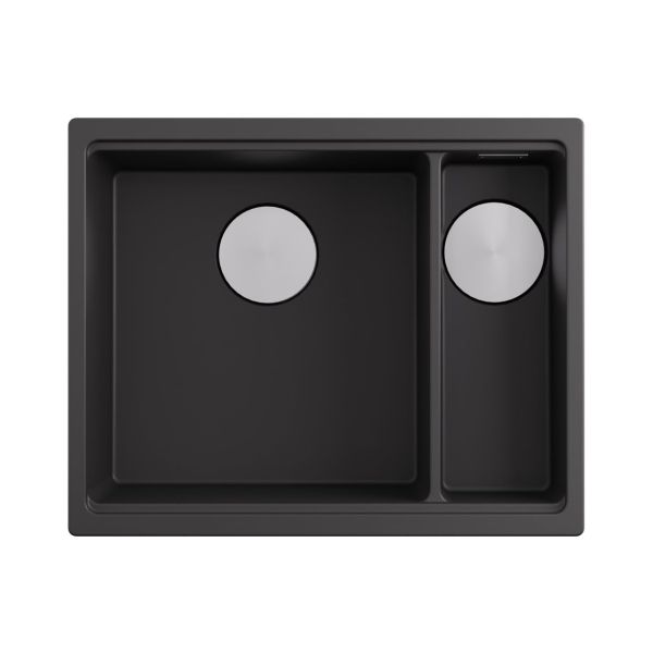 Abode Linaro 60cm 1.5B Granite Inset/Undermount Sink - Slate Grey