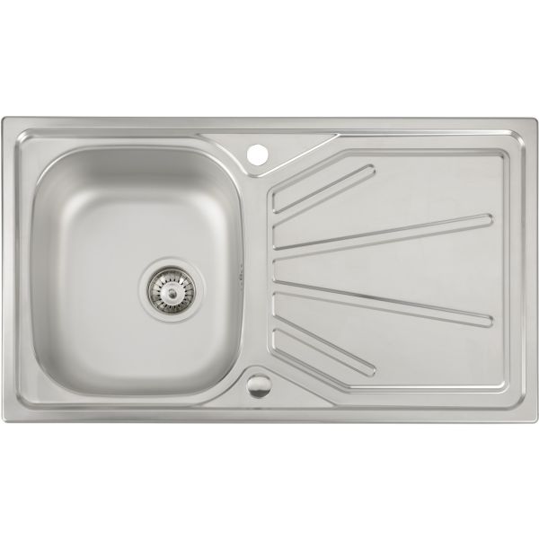 Abode Trydent 1B & Drainer Inset Sink - St/Steel