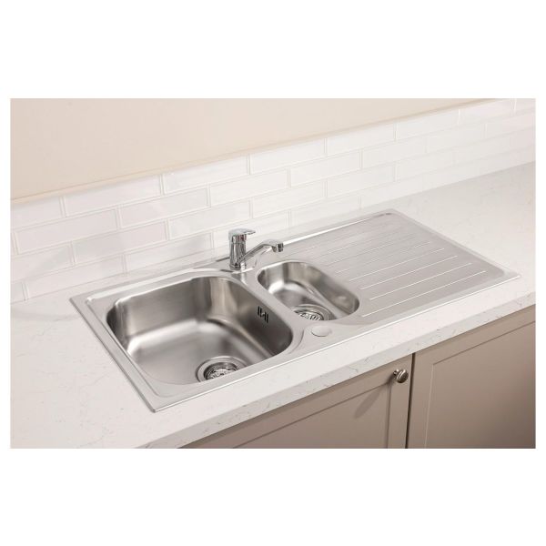 Abode Stria 1.5B Inset Sink & Hilton Tap Pack