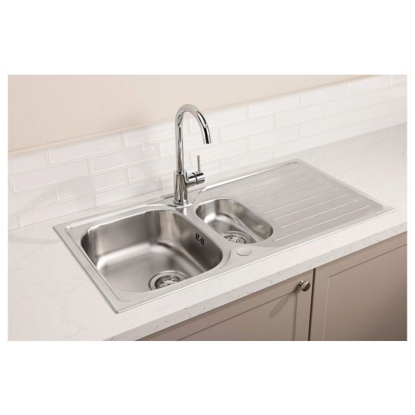 Abode Stria 1.5B Inset Sink & Nico Tap Pack