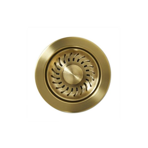 Abode 90mm Propeller Design Basket Strainer Waste - Brushed Brass