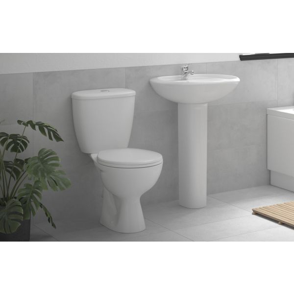 //2Go 4-Piece Ceramics Suite (WC, Basin & Pedestal)