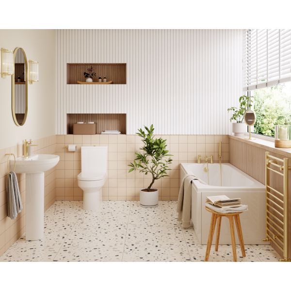 Irini Full Suite & Bath With Black Brassware