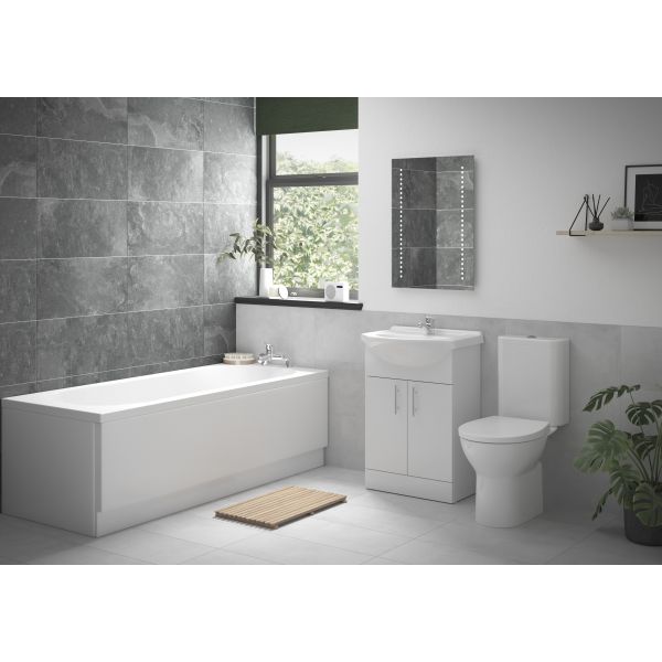 Scene Full Suite (Vanity Unit, Bath & Panel, Toilet, Chrome Brassware)