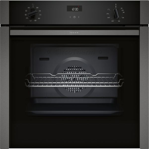 Neff N50 B3ACE4AG3B Single Slide&Hide Electric Oven - Graphite Grey