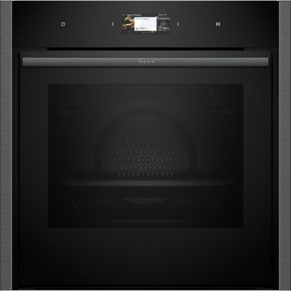 Neff N90 B64CS71G0B Single Slide & Hide Pyrolytic Oven - Black w/Graphite Trim
