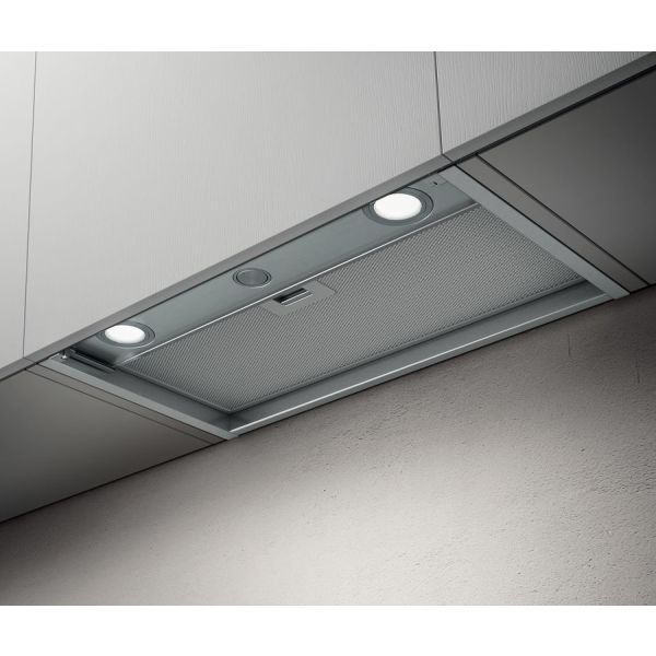 Elica Boxin Lux 120cm Integrated Hood - St/Steel & White Glass